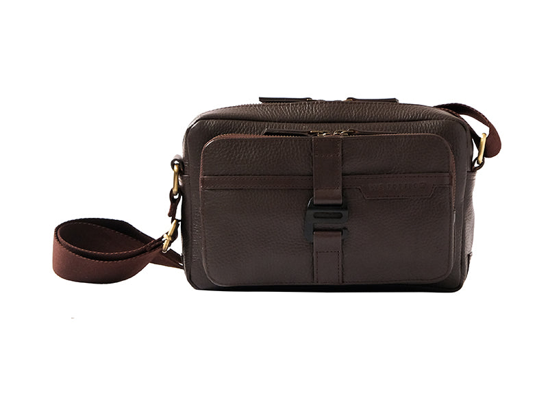 Osaka Cross Body Sling Dark Tan Nappa Leather