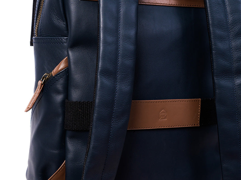 Transit Backpack - Blue Nappa Leather