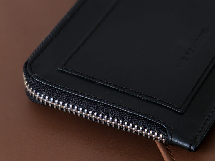 Brooklyn Zipper Wallet - Black / Sample