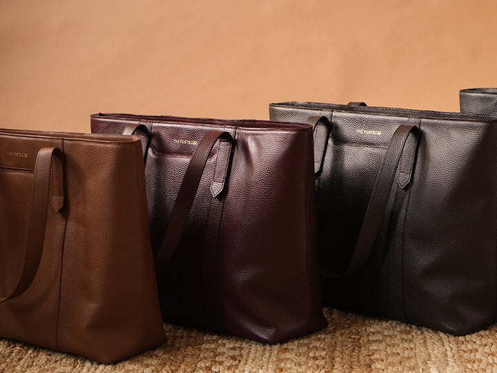 CECE - Leather Work Tote / Classic Tan