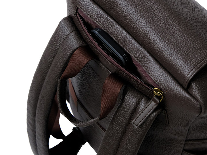 Transit Backpack - Dark Tan Nappa Leather