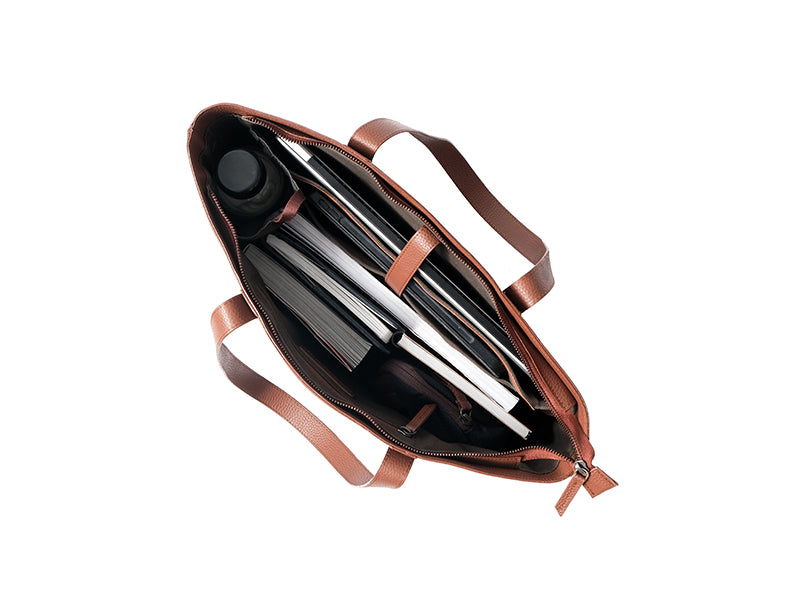 CECE - Leather Work Tote / Classic Tan