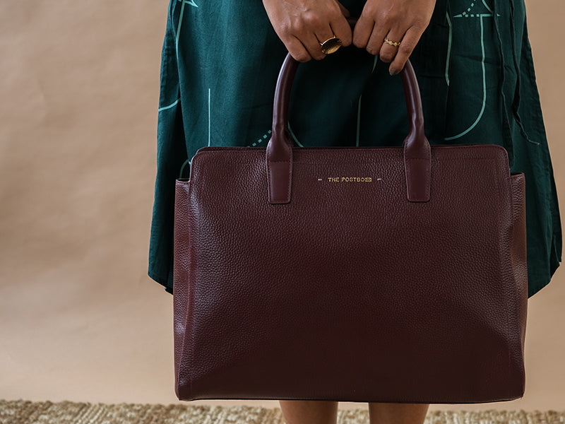 Hyde Work Bag / Burgundy