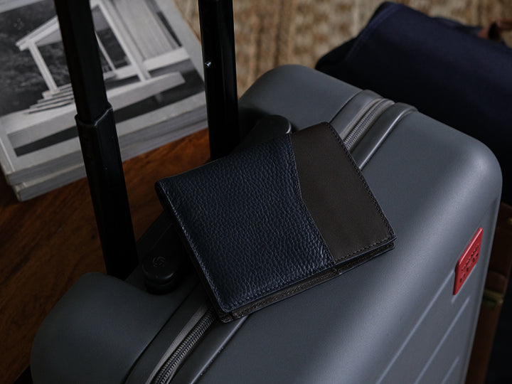 Away Travel Wallet - Blue & Dark Tan