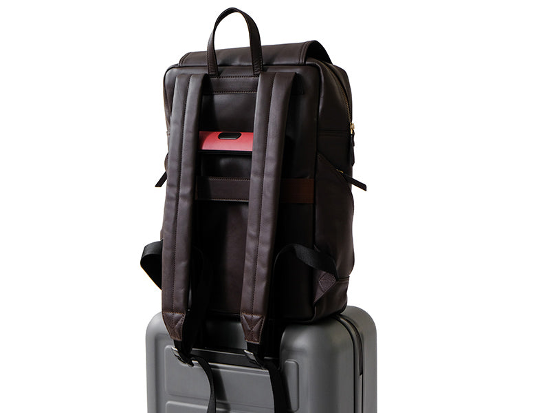 Transit Backpack - Dark Tan Genuine Nappa Leather – The Postbox
