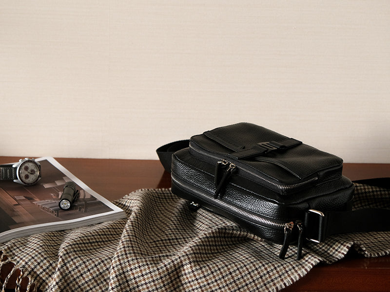 Osaka Cross Body Sling - Black / Nappa Leather – The Postbox
