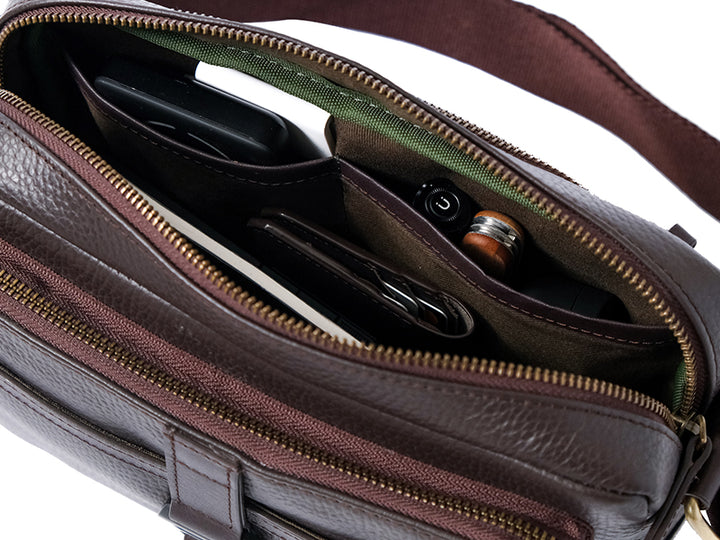 Osaka Cross Body Sling - Dark Tan / Nappa Leather