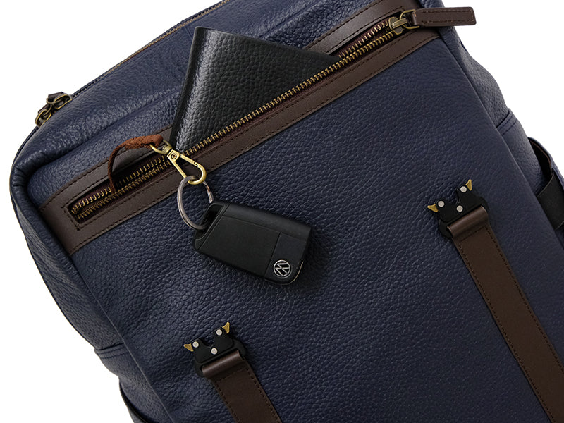 Transit Backpack - Blue Nappa Leather