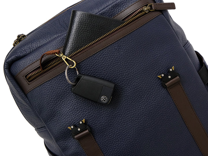 Transit Backpack - Blue Nappa Leather