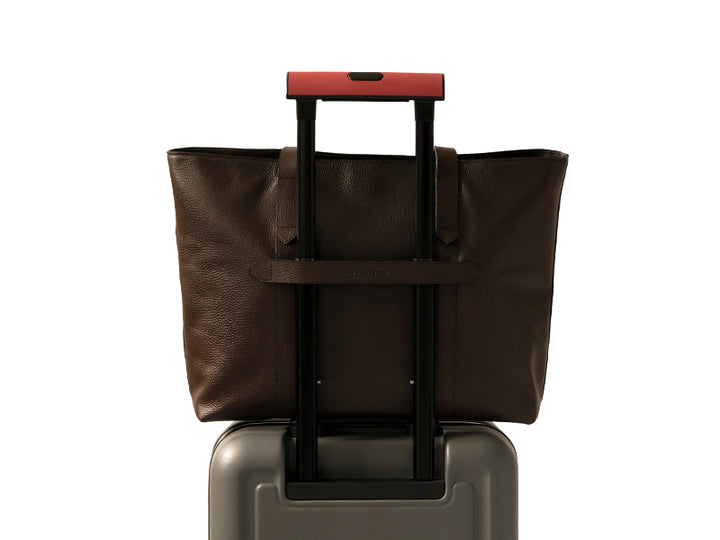 CECE - Leather Work Tote / Dark Tan