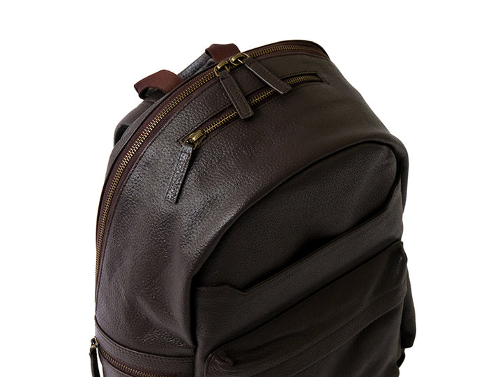 Pondi Backpack - Dark Tan Nappa Leather
