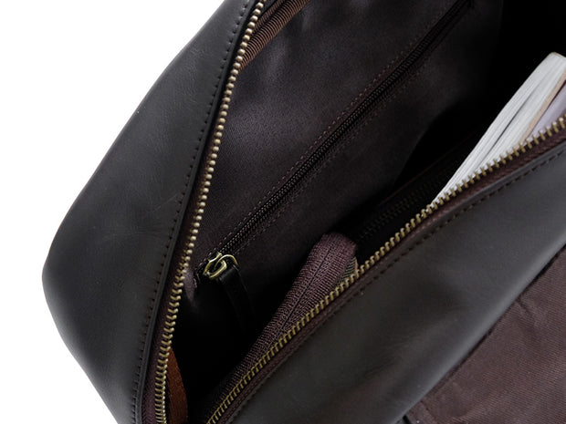 Transit Backpack - Dark Tan Nappa Leather