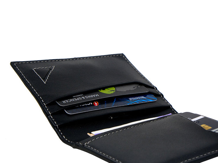 Urbane- Vertical Bifold Pull Tab Wallet - Carbon Black / Sample