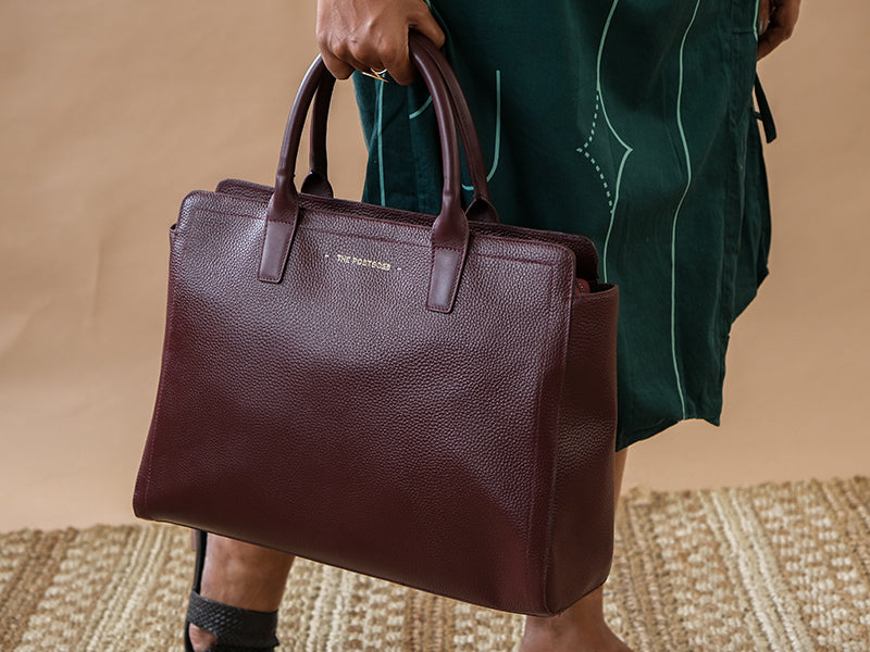 Hyde Work Bag / Burgundy