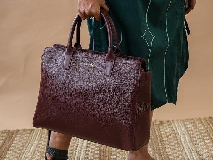 Hyde Work Bag / Burgundy