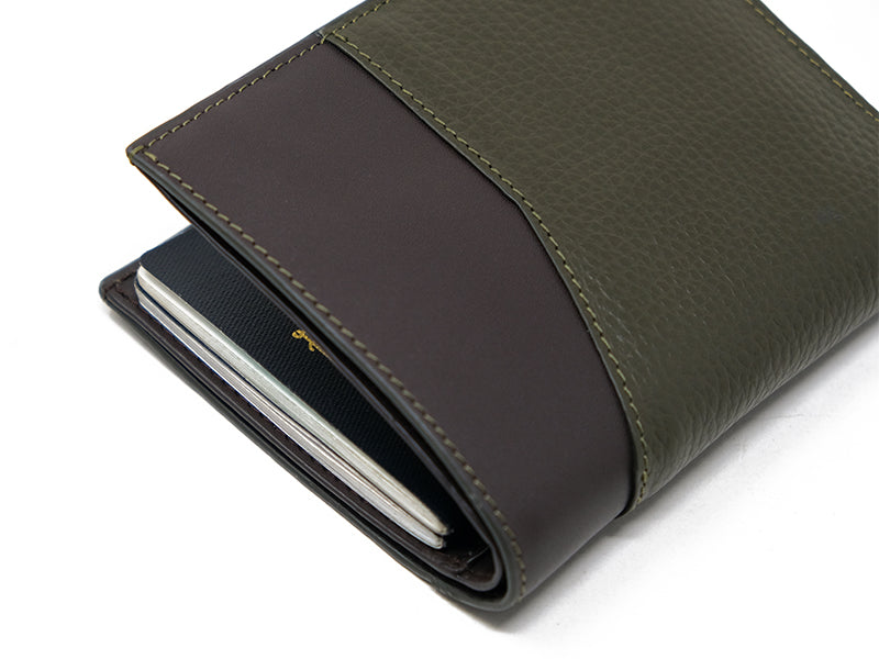 Away Travel Wallet - Moss Green & Tan