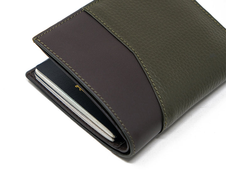 Away Travel Wallet - Moss Green & Tan
