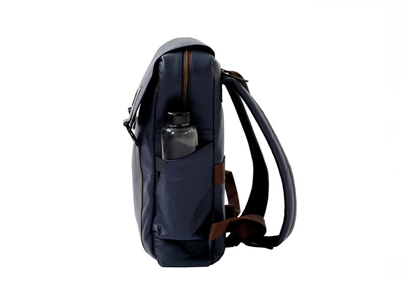 Transit Backpack - Blue Nappa Leather