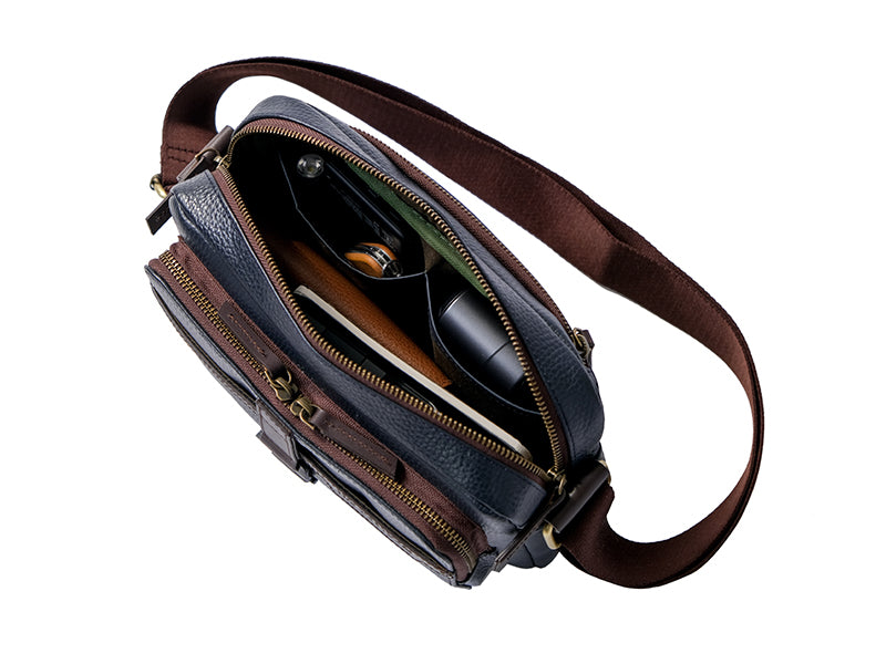 Osaka Cross Body Sling - Deep Sea Blue / Nappa Leather – The Postbox