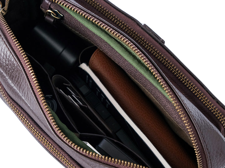 Osaka Cross Body Sling - Dark Tan / Nappa Leather