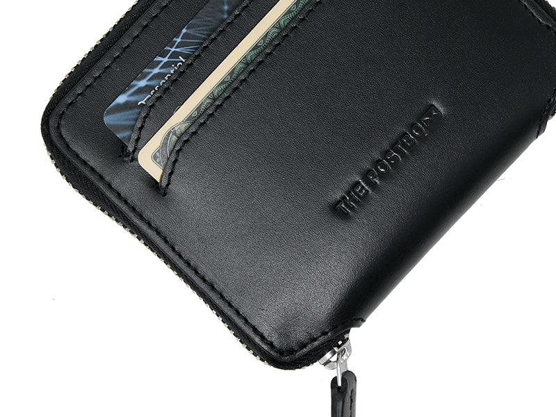 Stow Zipper Wallet Black – The Postbox - Main Image