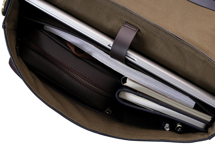 Covent Messenger - Blue & Dark Tan