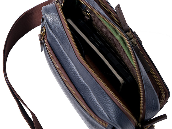 Osaka Cross Body Sling - Deep Sea Blue / Nappa Leather