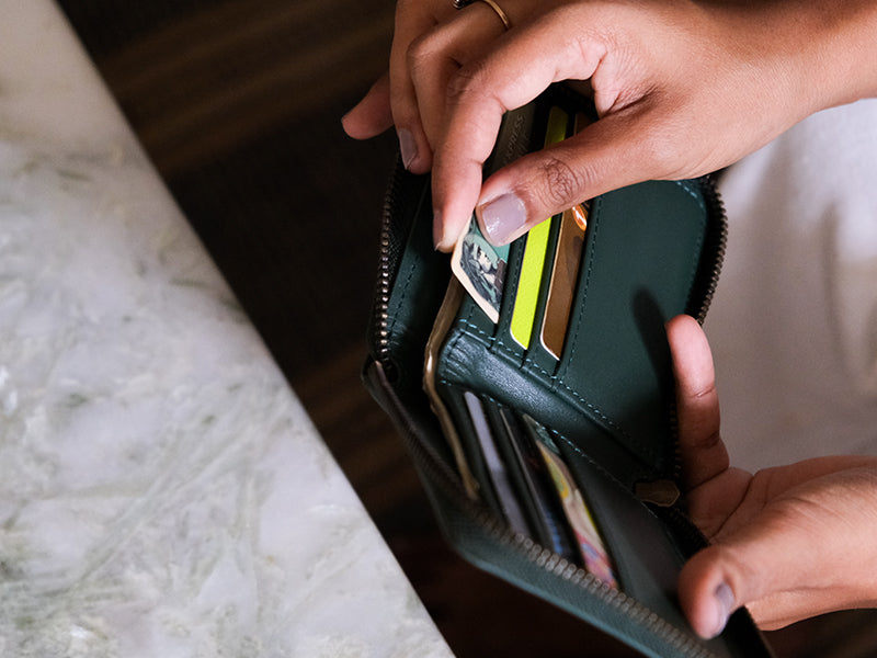 Casa Zipper wallet / Emerald Green