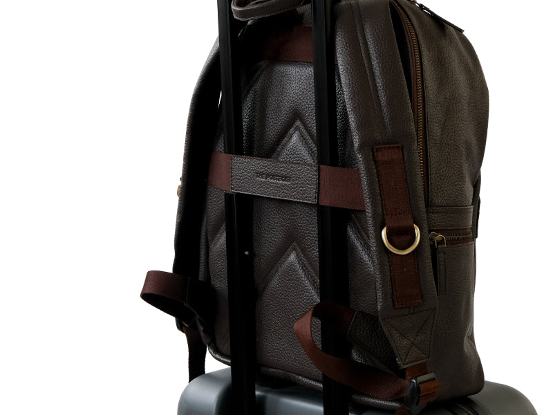 Pondi Backpack - Dark Tan Nappa Leather