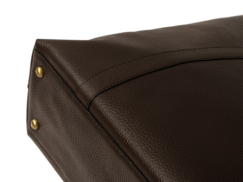 CECE - Leather Work Tote / Dark Tan