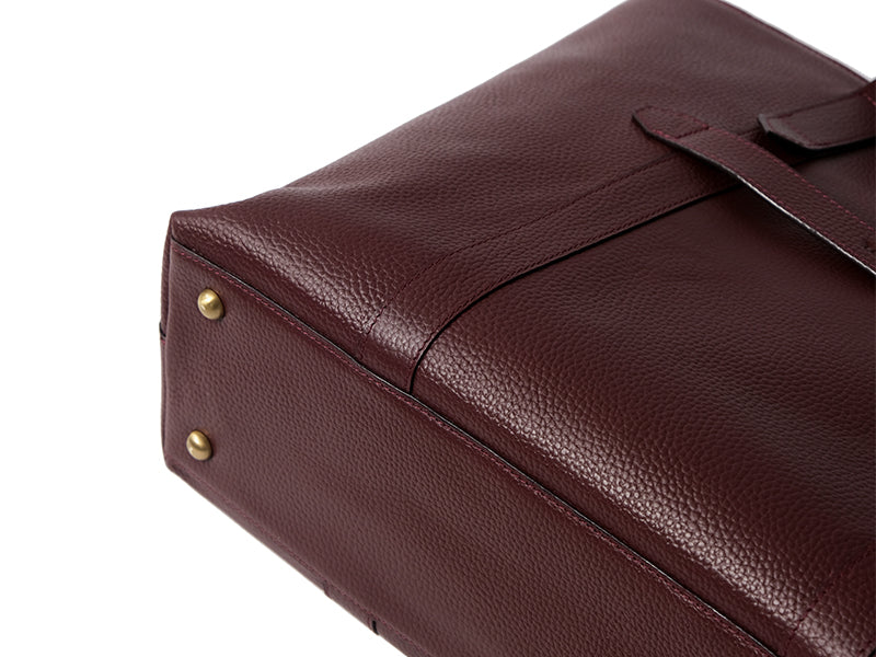 CECE - Leather Work Tote / Burgundy