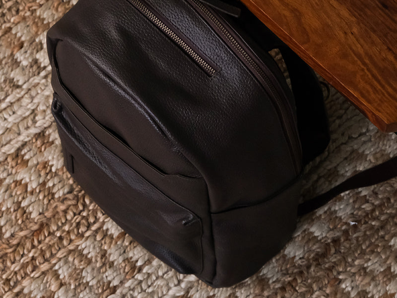 Pondi Backpack - Dark Tan Nappa Leather