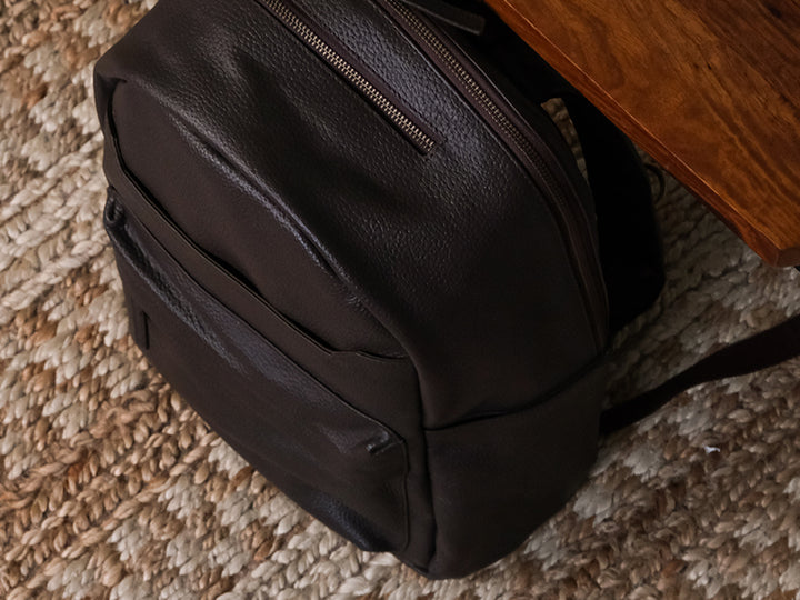 Pondi Backpack - Dark Tan Nappa Leather