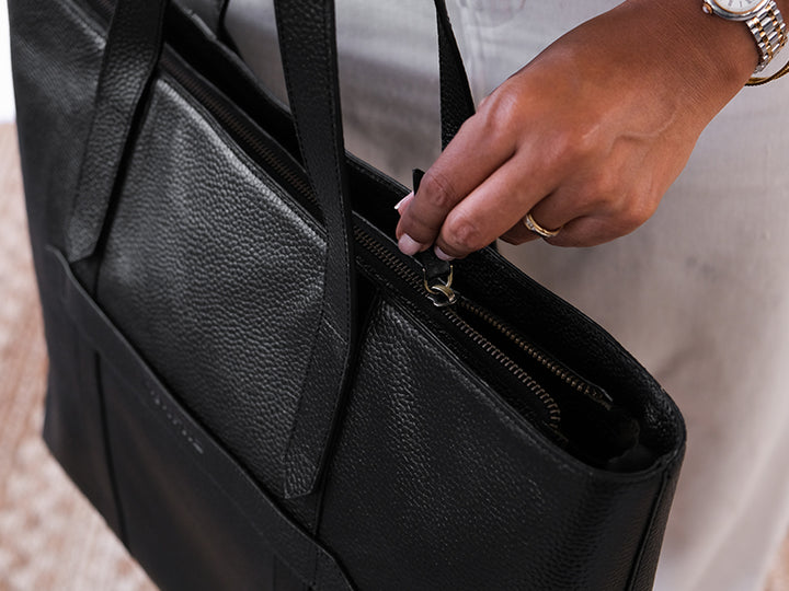 CECE - Leather Work Tote / Black