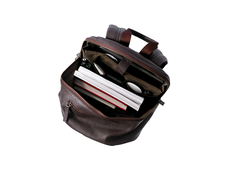 Pondi Backpack - Dark Tan Nappa Leather