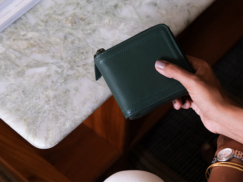 Casa Zipper wallet / Emerald Green