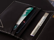 Urbane- Vertical Bifold Pull Tab Wallet - Dark Tan / Sample