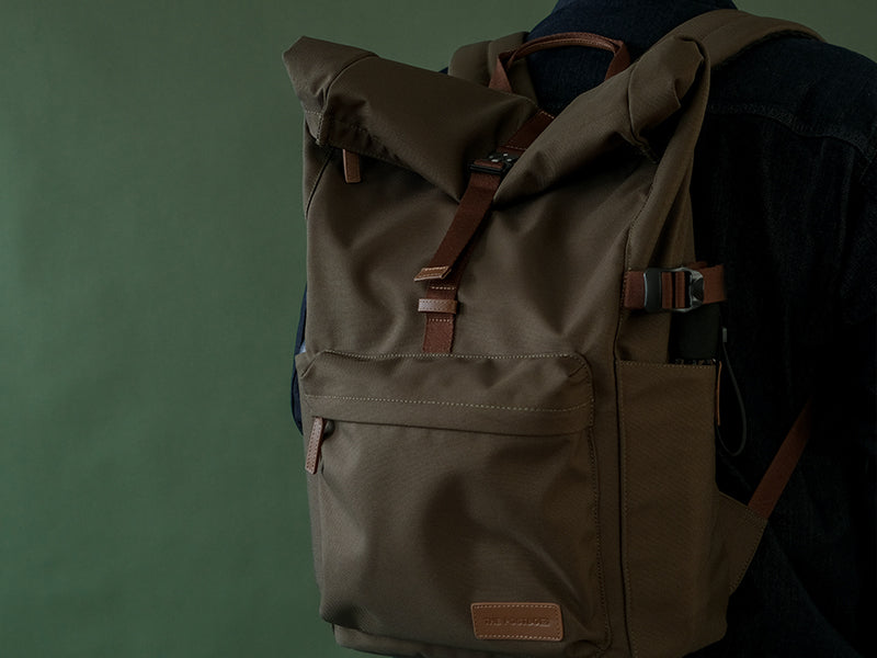 Reine Rolltop Backpack - Forest Green
