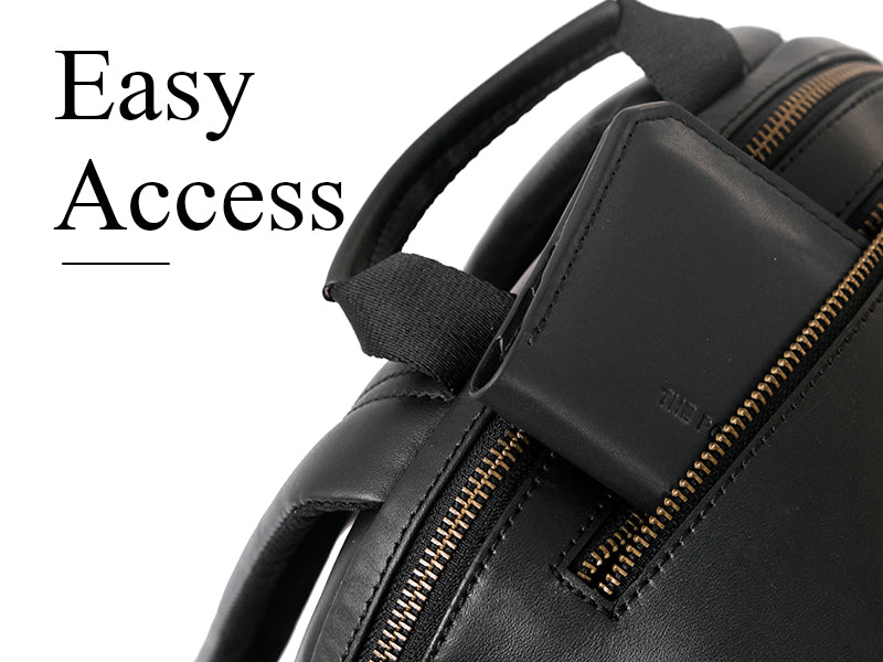 Pondi Backpack - Black Nappa Leather – The Postbox