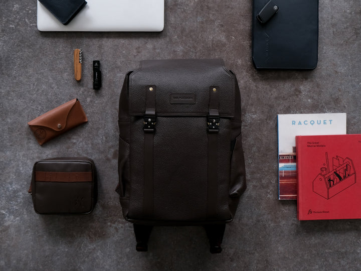 Transit Backpack - Dark Tan Nappa Leather