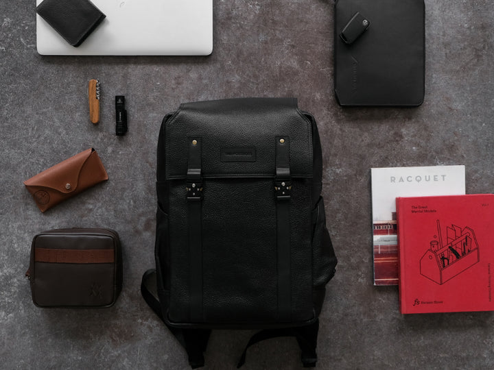 Transit Backpack - Black Nappa Leather