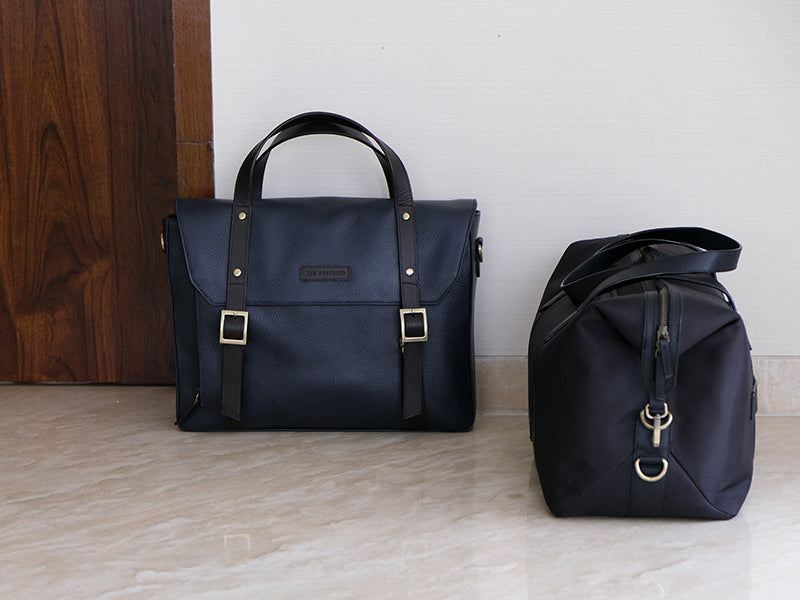 Covent Messenger - Blue & Dark Tan