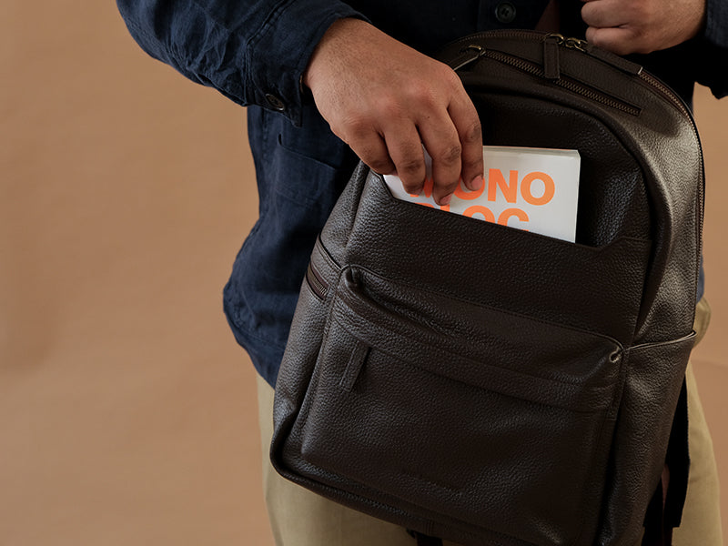 Pondi Backpack - Dark Tan Nappa Leather