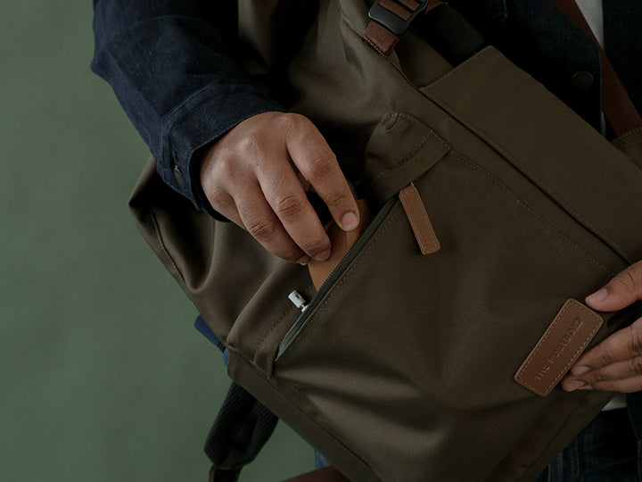 Reine Rolltop Backpack - Forest Green