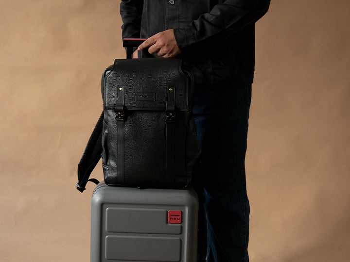 Transit Backpack - Black Nappa Leather