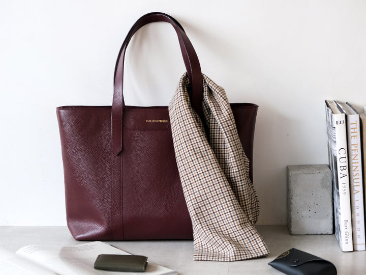 CECE - Leather Work Tote / Burgundy