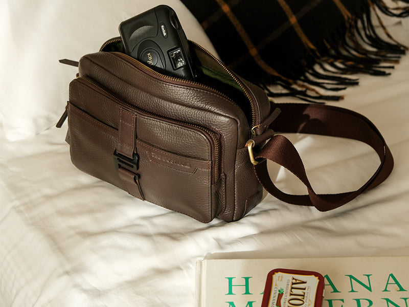 Osaka Cross Body Sling - Dark Tan / Nappa Leather