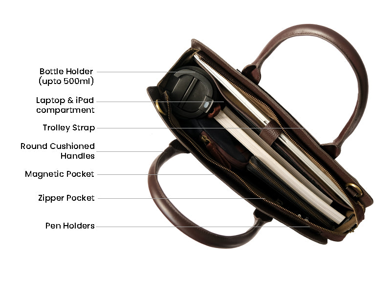 Hyde Work Bag / Dark Tan