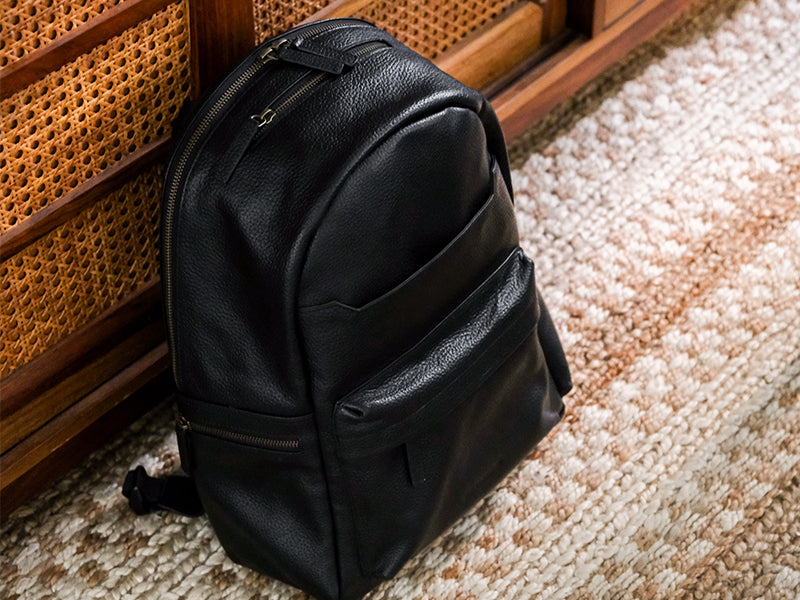 Pondi Backpack - Black Nappa Leather