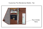 Wanderlust Passport Wallet - Tan